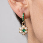 Shiny Flower Pearls Earrings