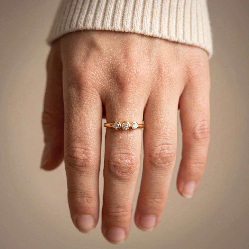 Diatoms Luxe French Style Ring
