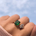 Emerald Elegance Duo Ring