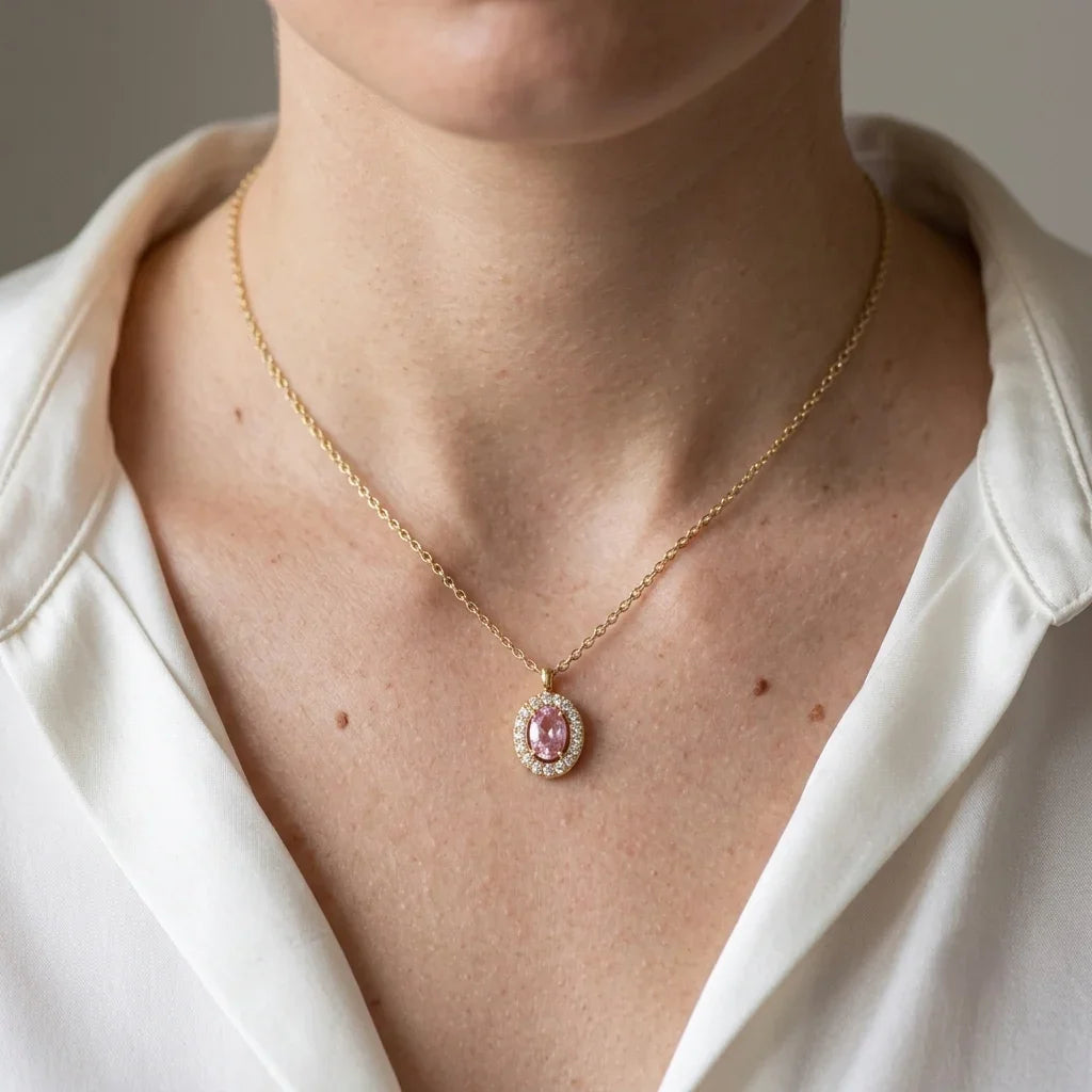 Blush Crown Diamond Necklace