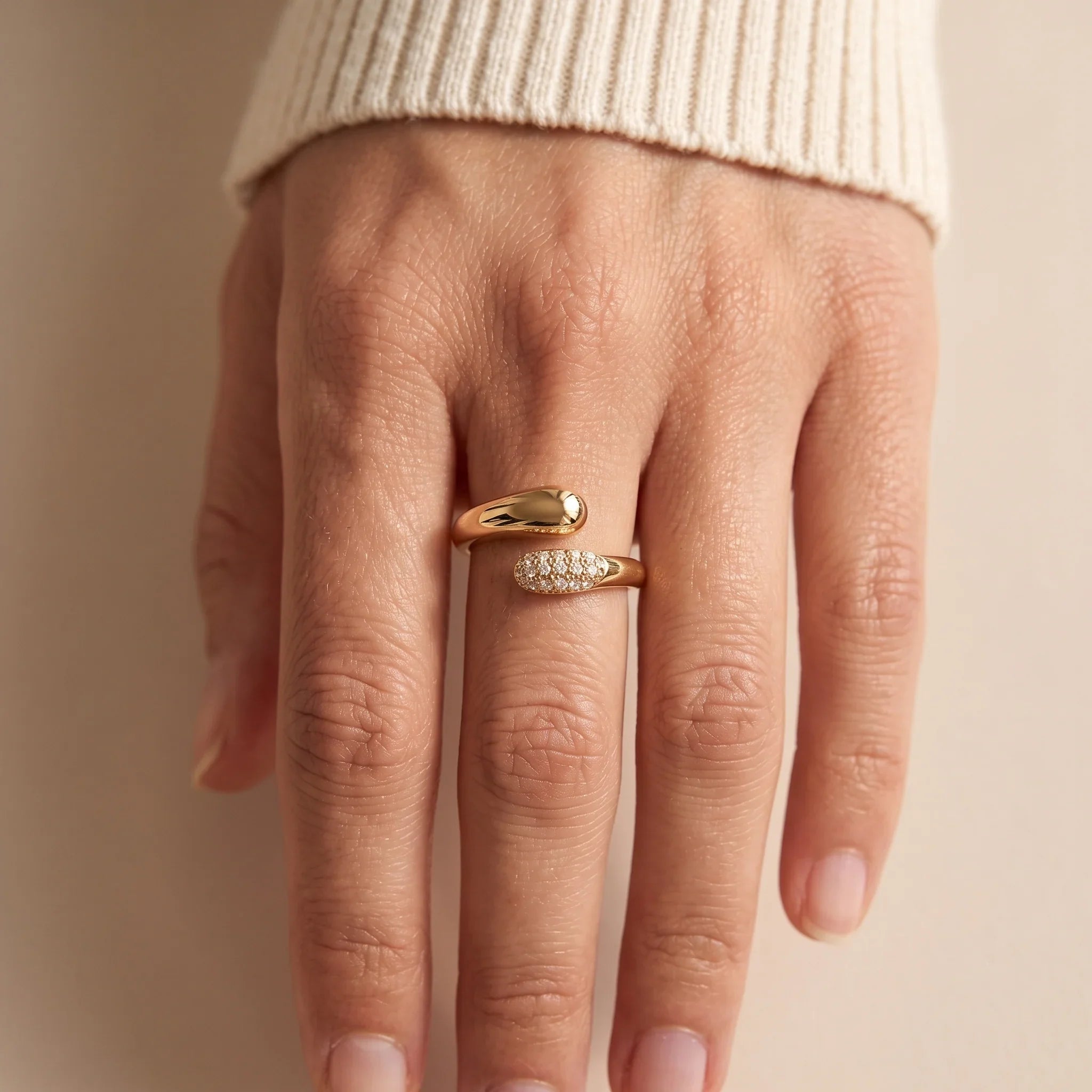 Luxe Gilded Adjustable Ring