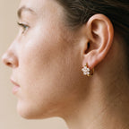 Flower Zircon Drop Earrings