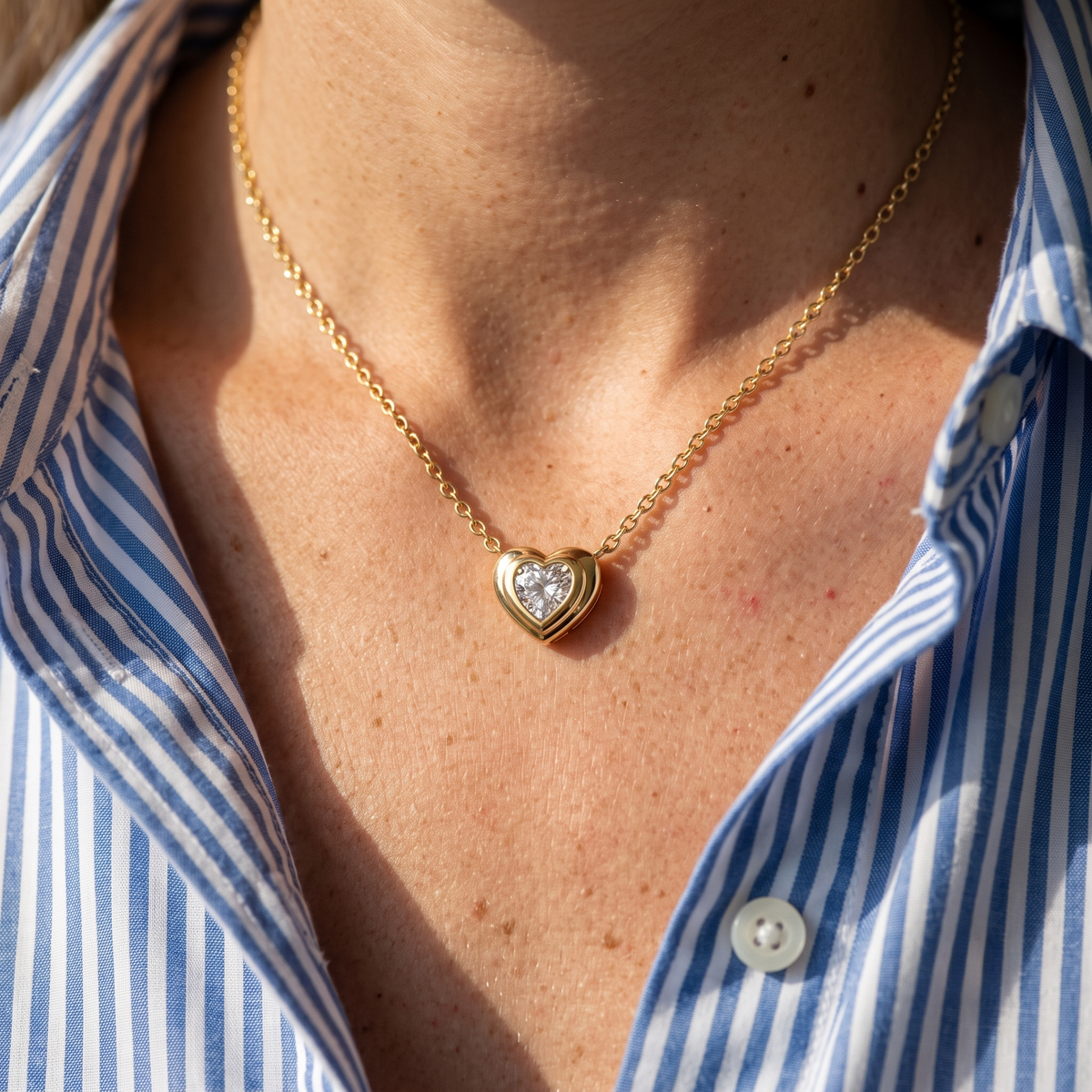 Diatoms Heart Shape Necklace