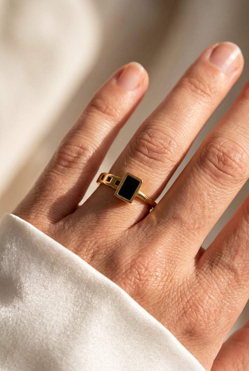 Black Charm Ring
