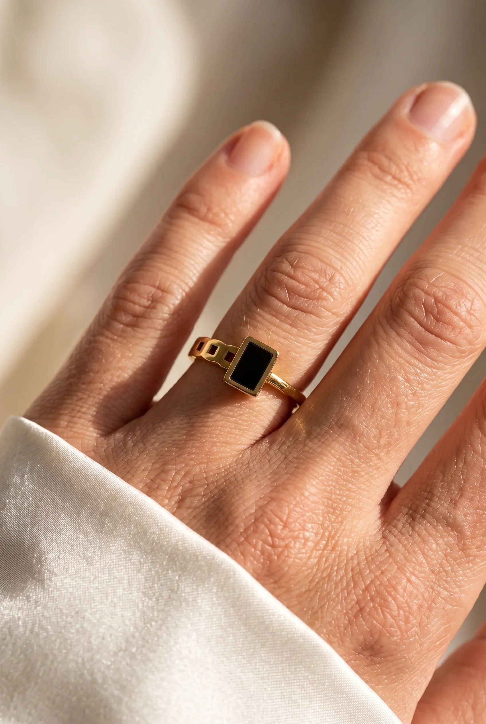 Black Charm Ring