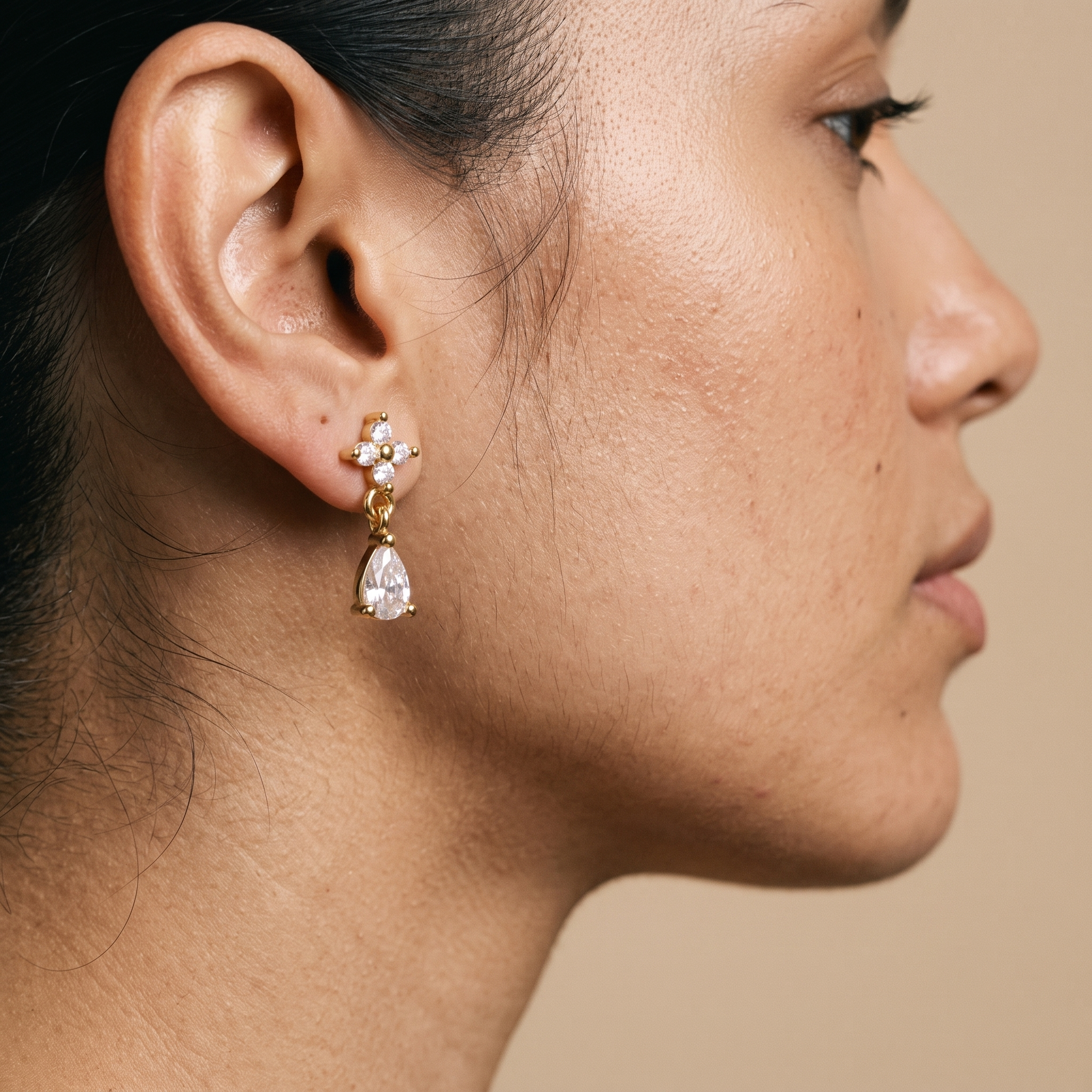 Iris Cluster Drop Earrings