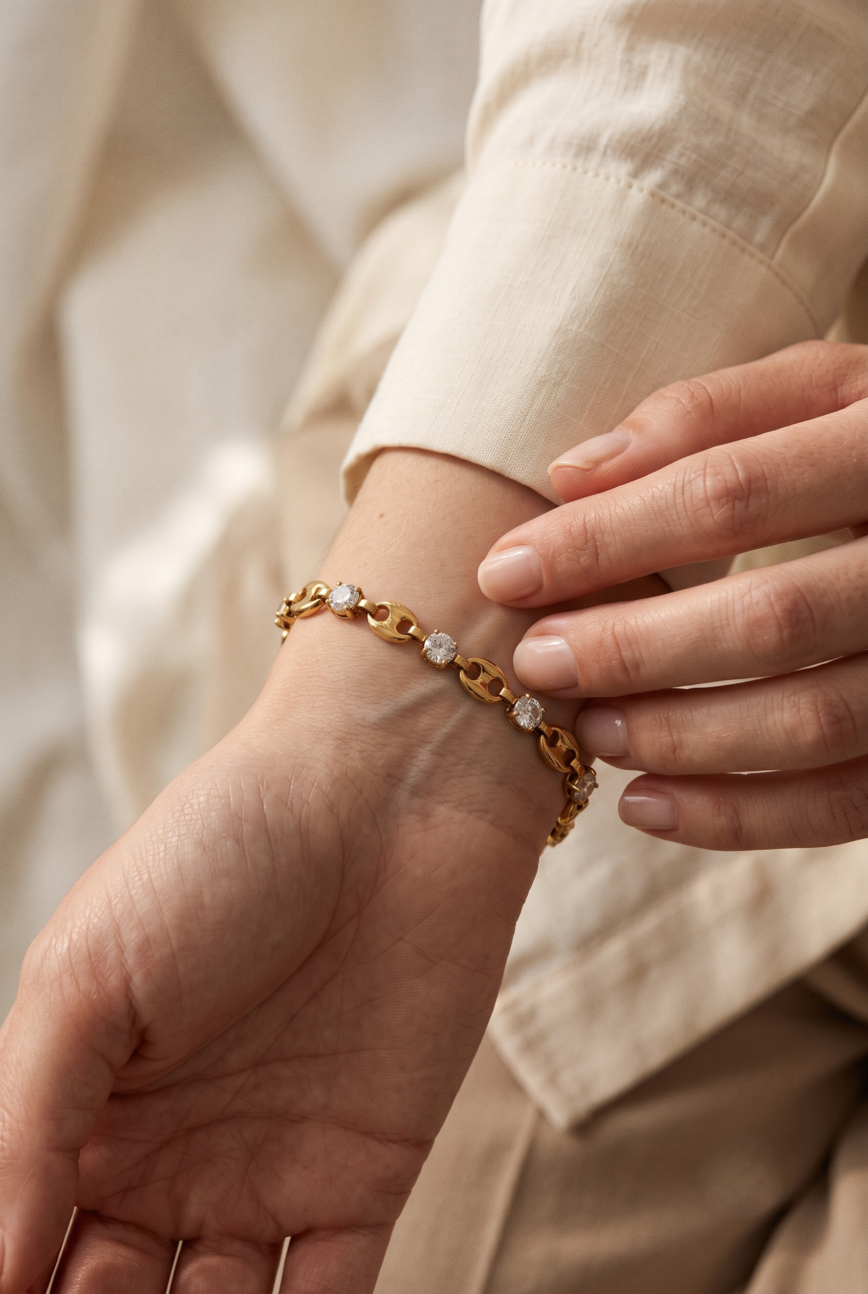 Casual Vintage Diamond Bracelet