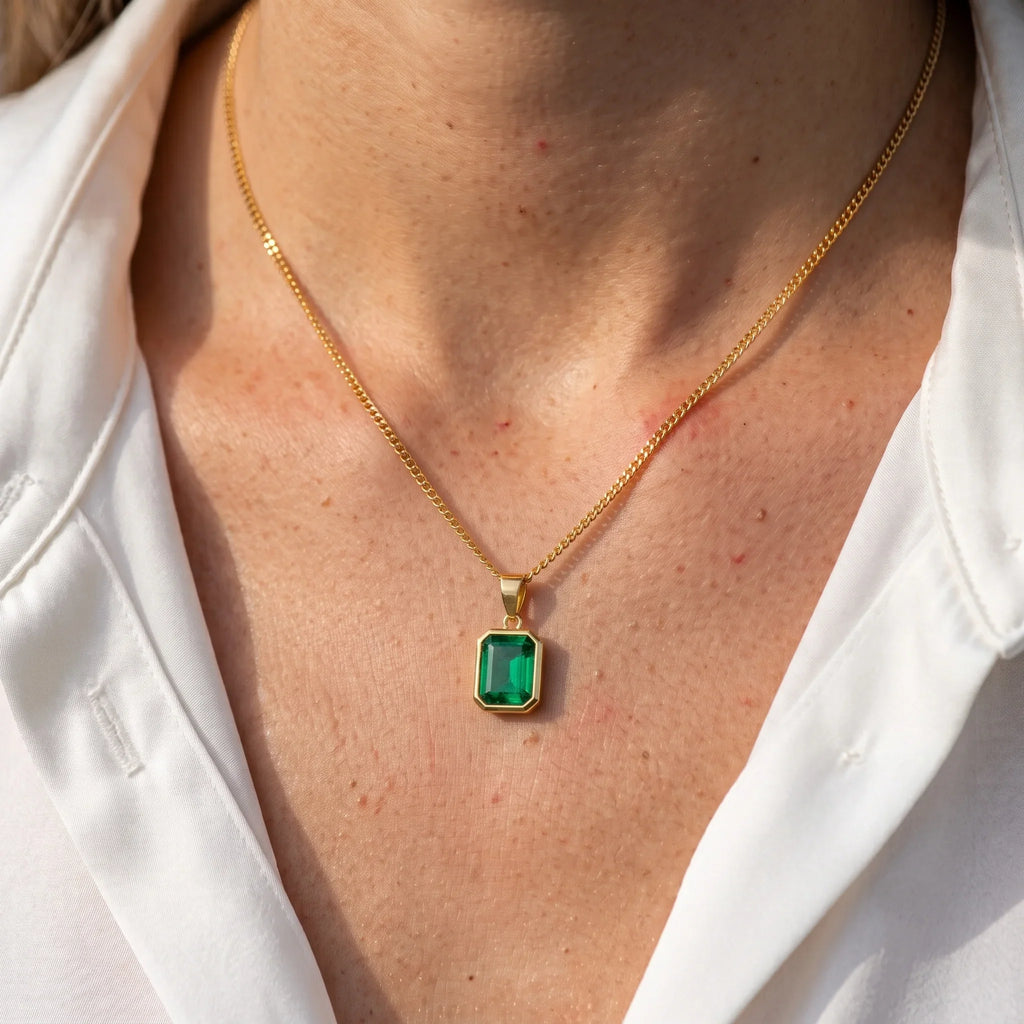 Green Emerald Necklace