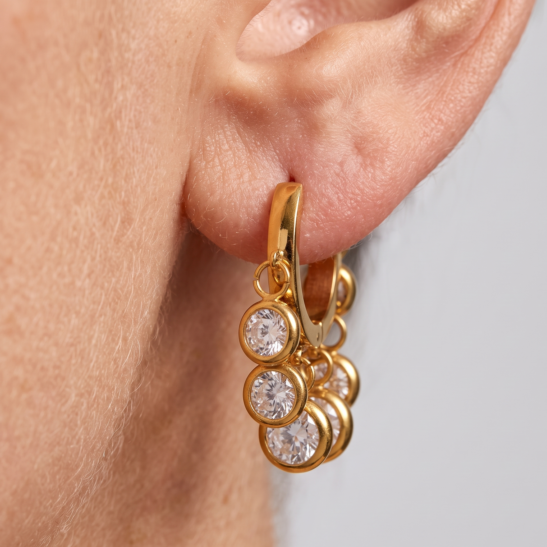 Artistic White Charm Drop Earrings