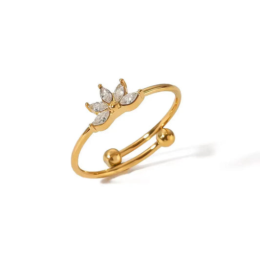Floral Diamond Ring - Diatoms