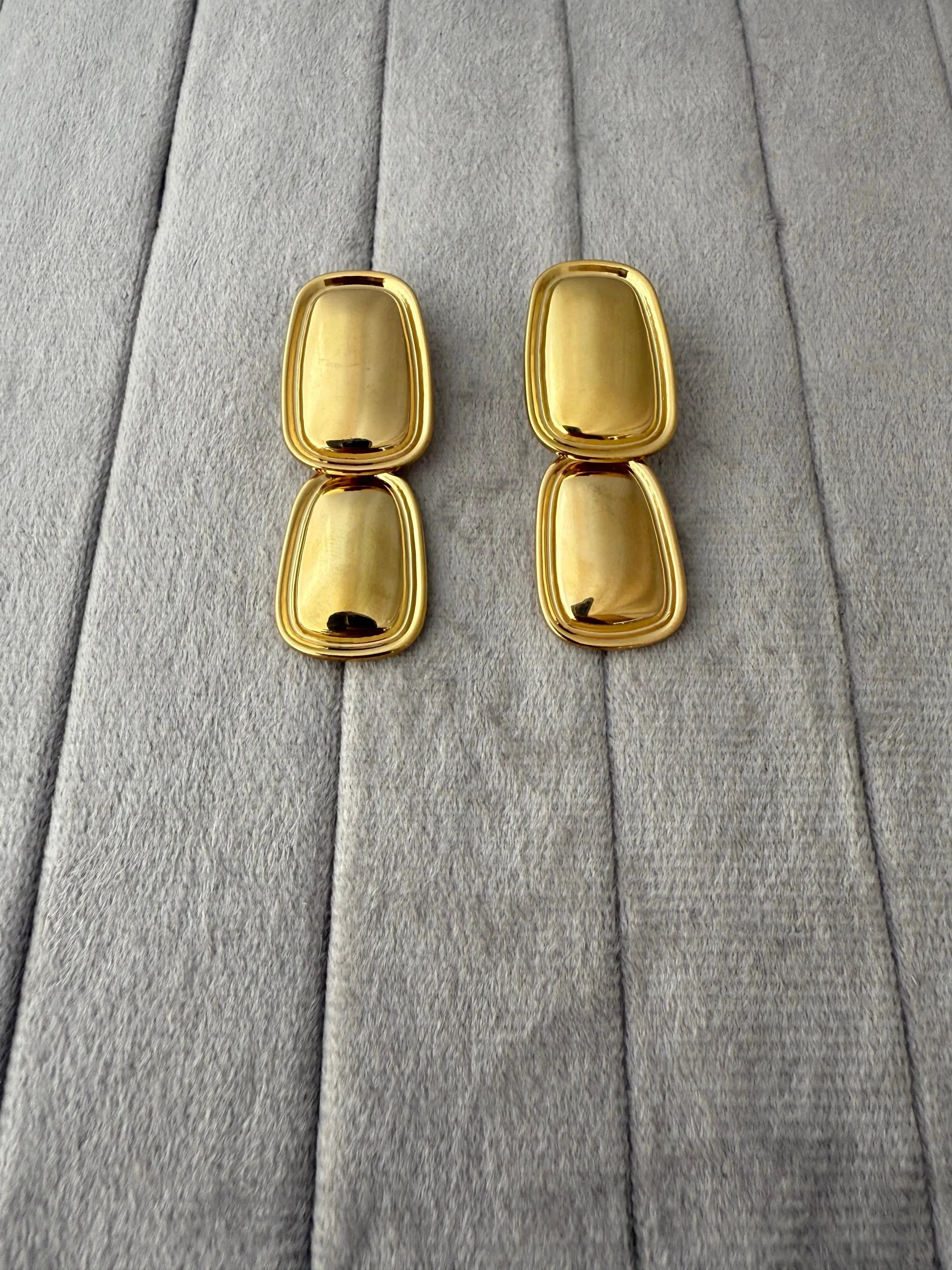 Hawaiian Heaven Rectangle Statement Earrings - Diatoms