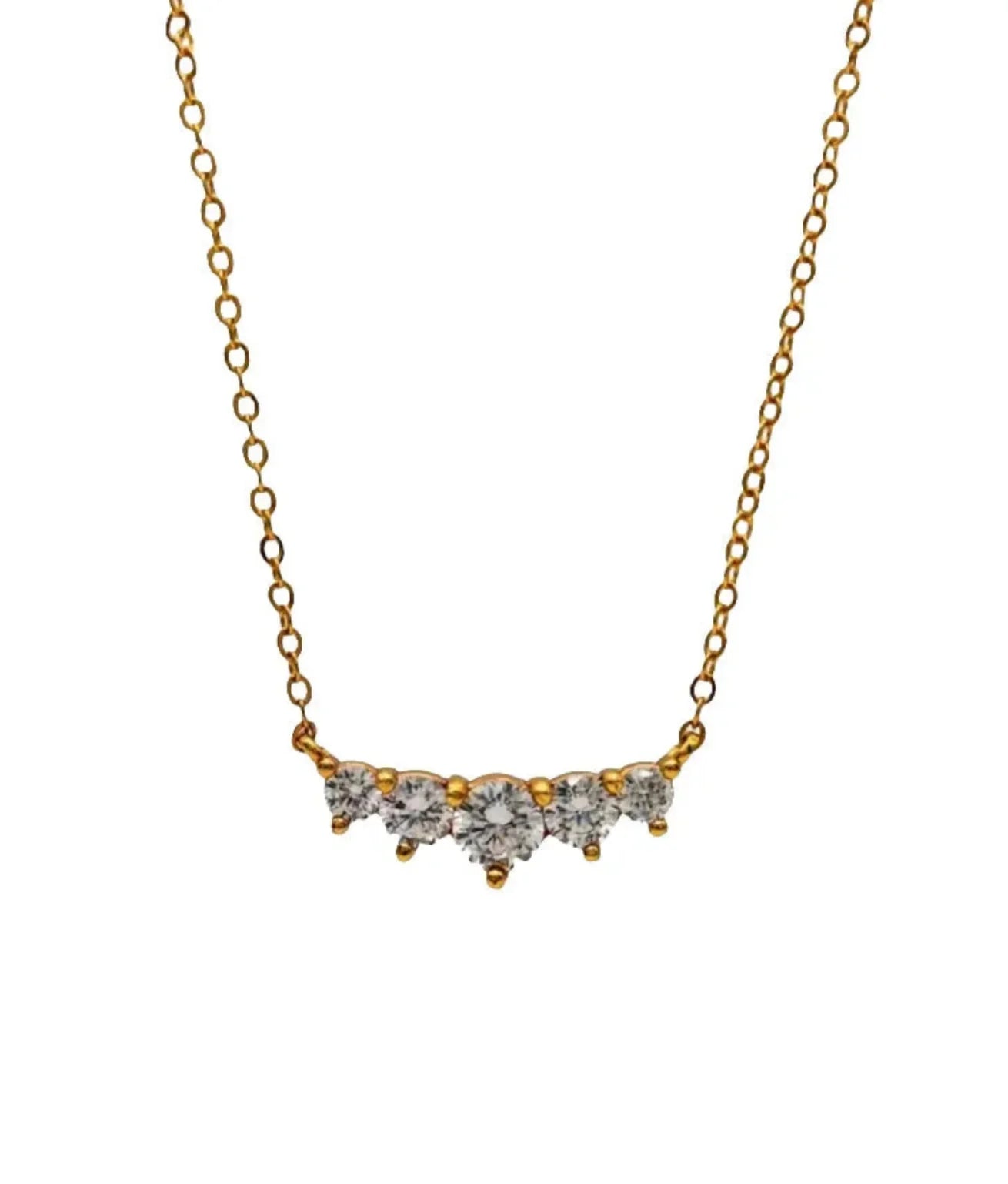 Luxe Five Diamond Necklace - Diatoms