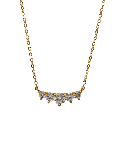 Luxe Five Diamond Necklace - Diatoms
