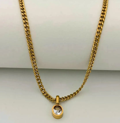 Modern Oval Chain Necklace - Diatoms