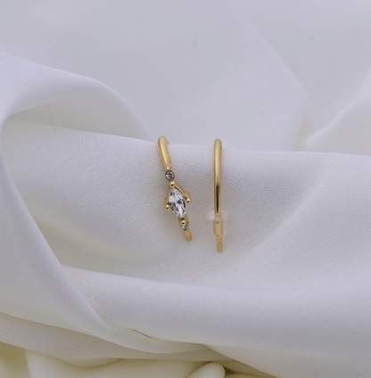 U Shaped Diamond Mini Studs Earrings