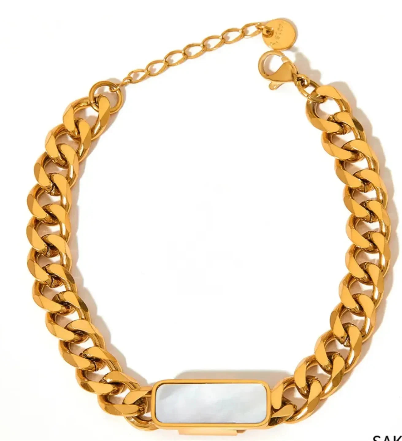 White Cuban Chain Necklace - Diatoms