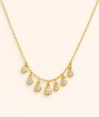 Luxe 7 Diamond Gold Necklace - Diatoms