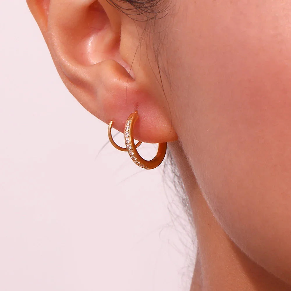 Dual Curl Elegance Earrings