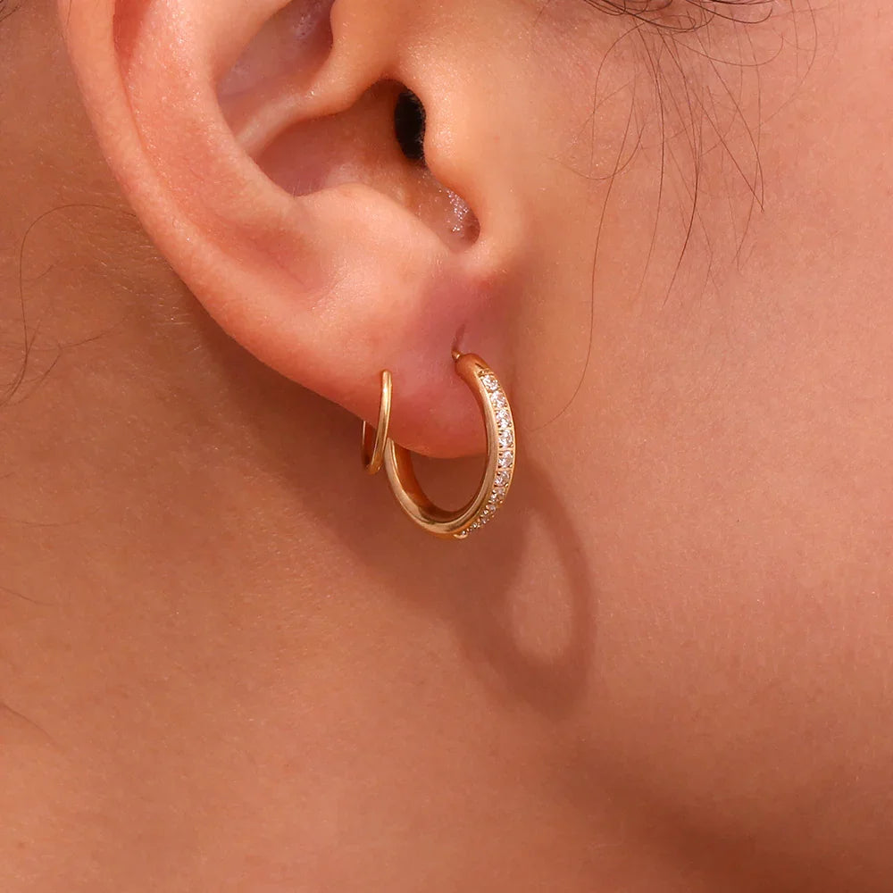 Dual Curl Elegance Earrings