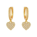 Heart Shape Diamond Drop Earrings