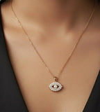 Evil's Eye Pearl Zircon Pendant