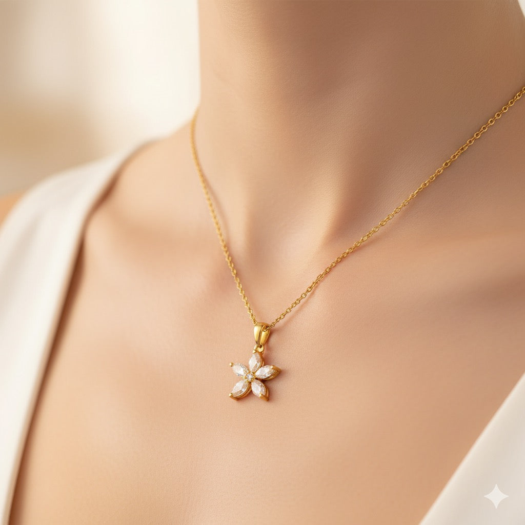 Floral Diamond Necklace