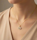 Evil's Eye Pearl Zircon Pendant