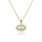 Evil's Eye Pearl Zircon Pendant