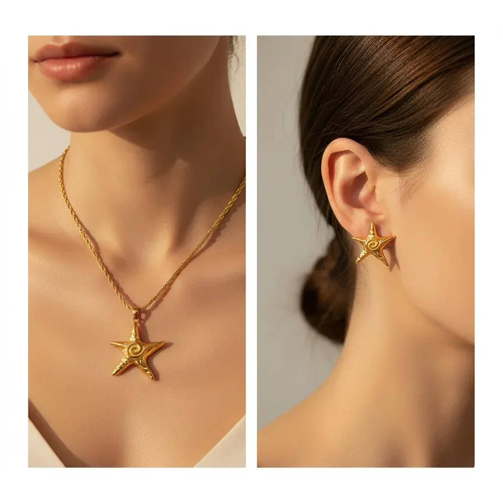 Beach Style Starfish Earrings