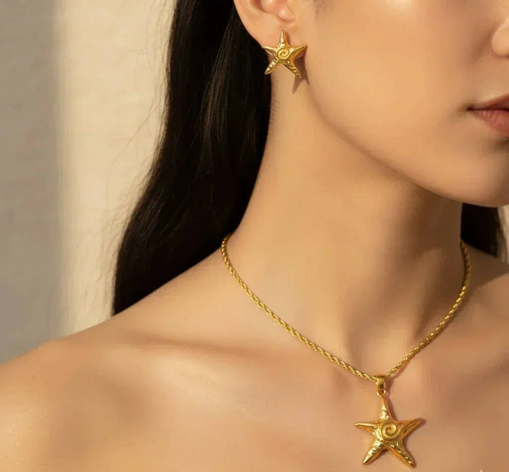 Beach Style Starfish Earrings