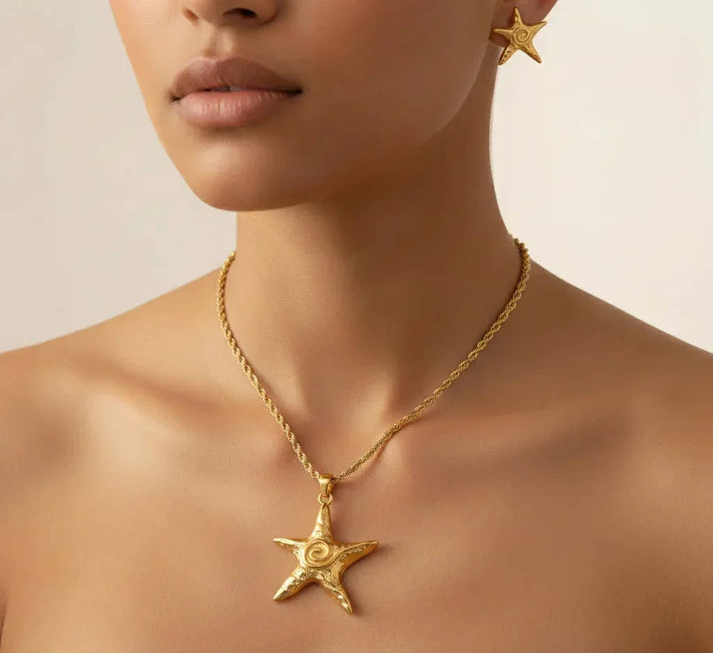 Beach Style Starfish Earrings