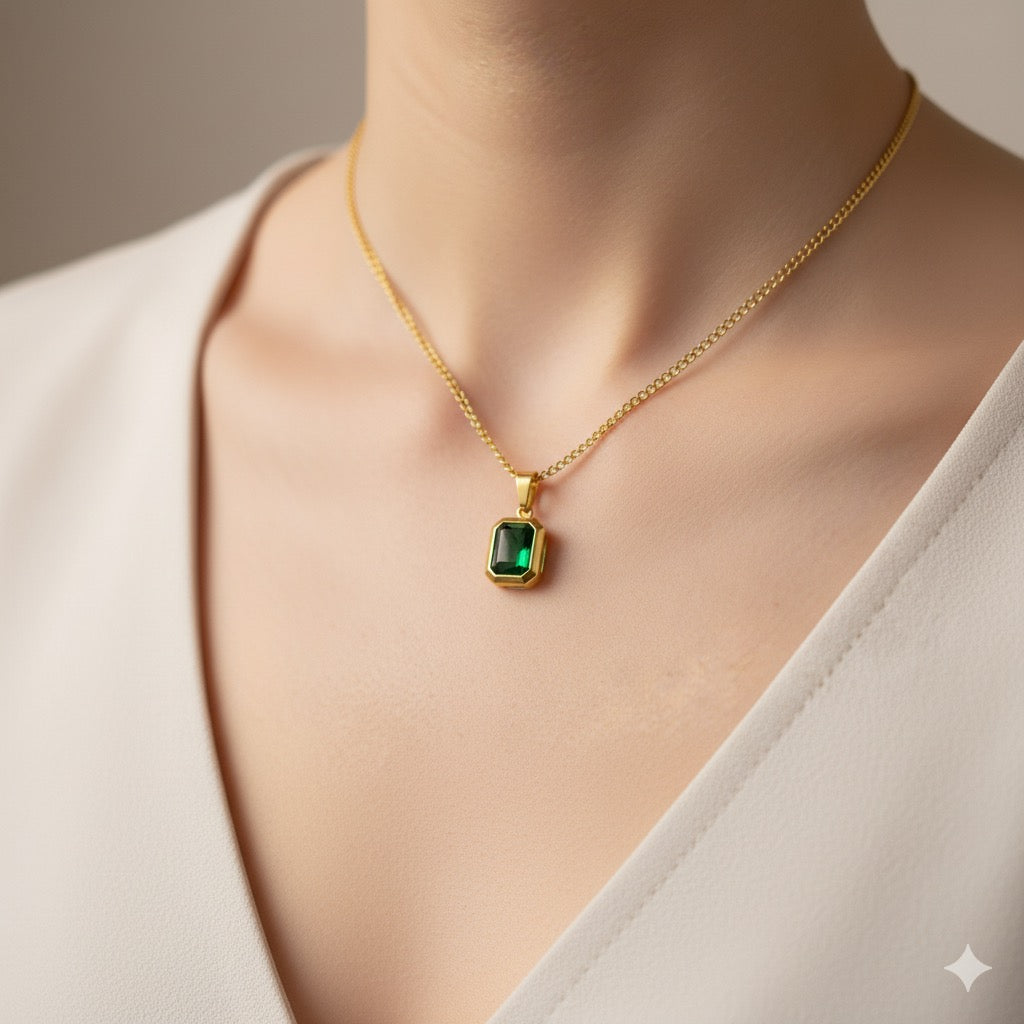 Green Emerald Necklace