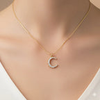 Diatoms Moon Zircon Pendant Necklace