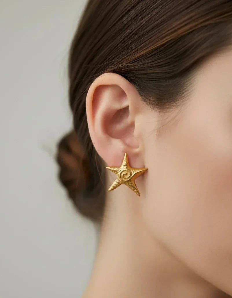 Beach Style Starfish Earrings