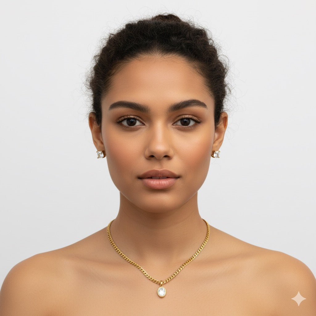Luxe Essence Combo Necklace Earring Set