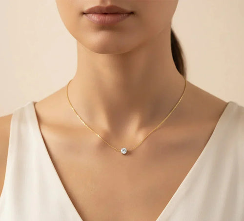 Simple Round Zircon Necklace