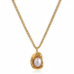 Pearl Necklace Earring Combo Set