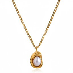 Pearl Necklace Earring Combo Set