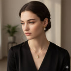 Pearl Necklace Earring Combo Set