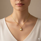 Pearl Necklace Earring Combo Set