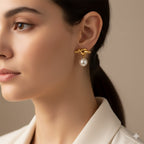 Pearl Necklace Earring Combo Set