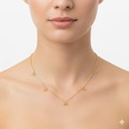 Luxe Heart Bow Necklace Earring Combo Set