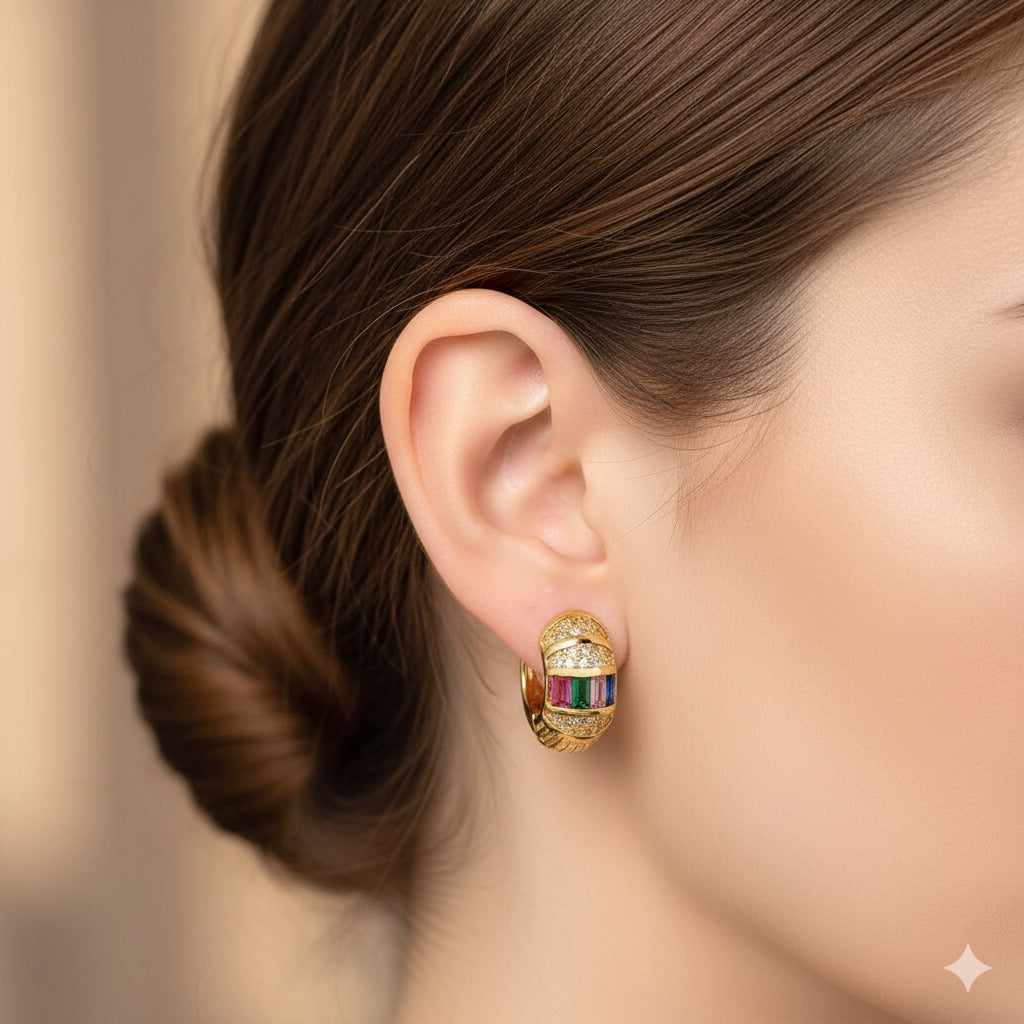 Commute Round Hoop Earrings