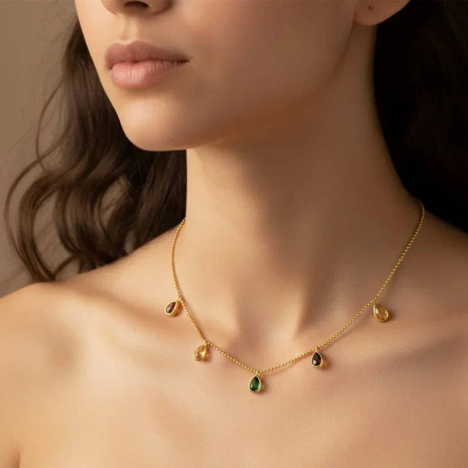 Colorful Necklace Earring Combo Set