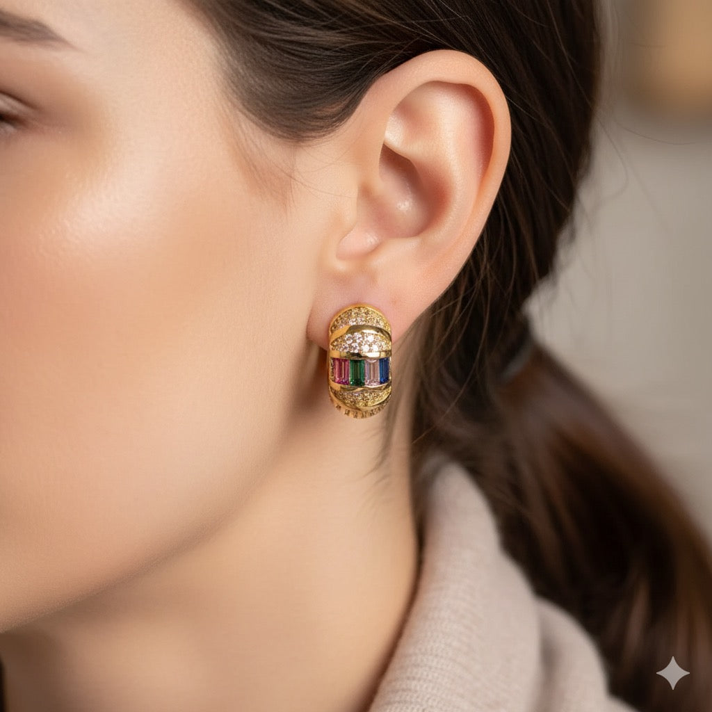Commute Round Hoop Earrings
