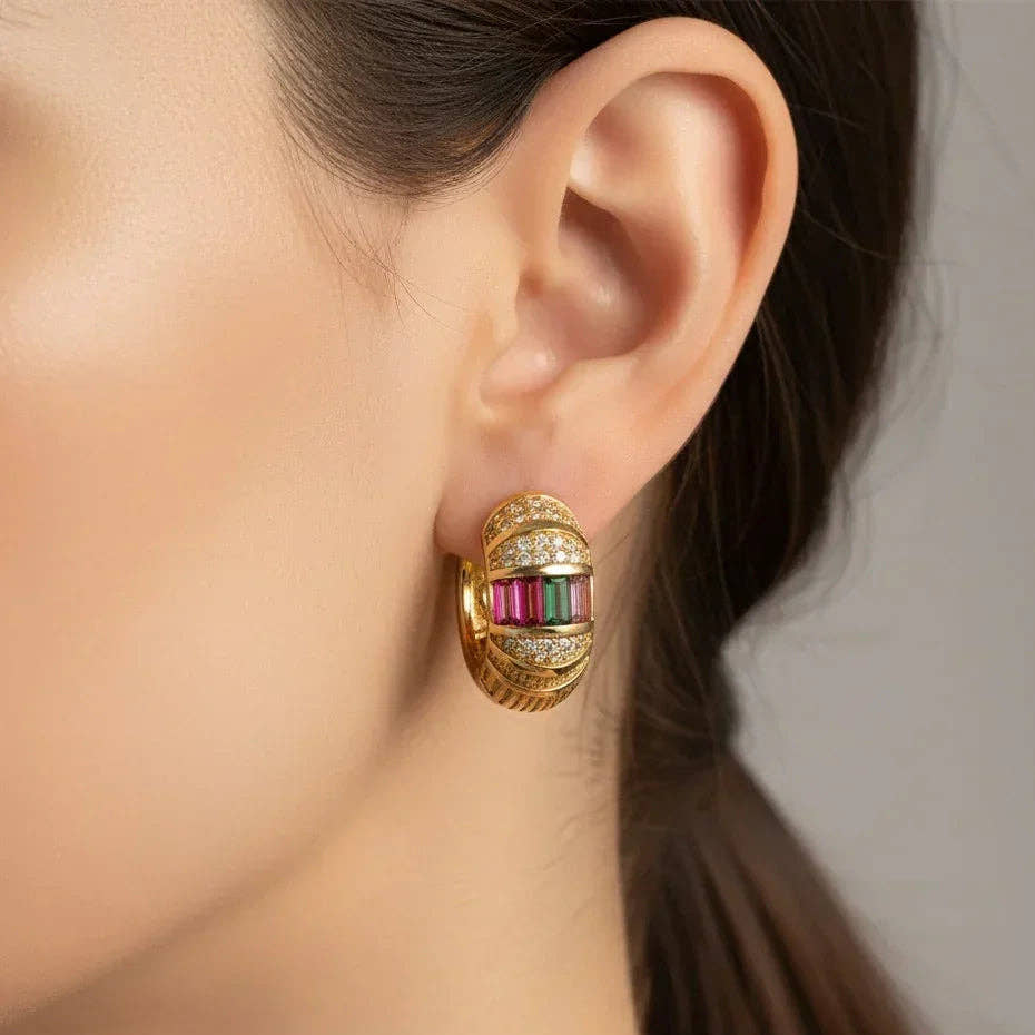 Colorful Necklace Earring Combo Set