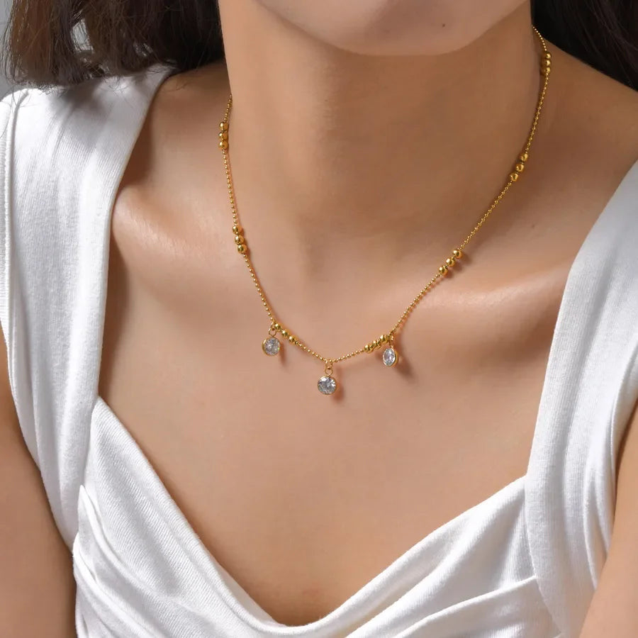 Diamond Luxe Necklace Earring Combo Set