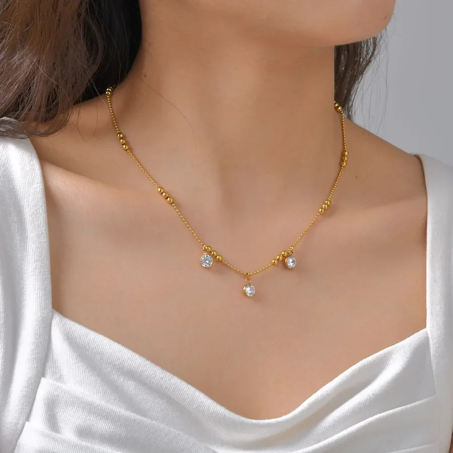 Diamond Luxe Necklace Earring Combo Set