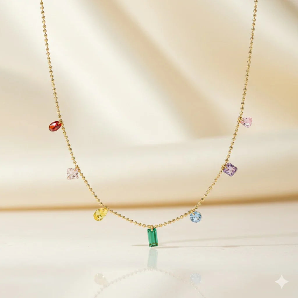 Luxy Rainbow Charming Necklace