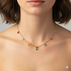 Luxy Rainbow Charming Necklace